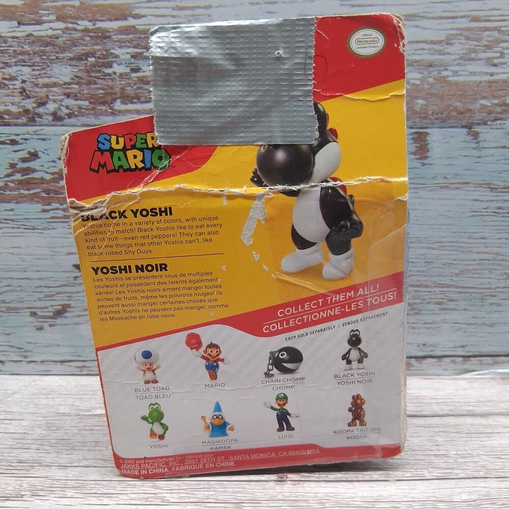 Super Mario Nintendo Exclusive Black Yoshi 2.5" Figure Jakks Pacific Damaged Box - Picture 4 of 15